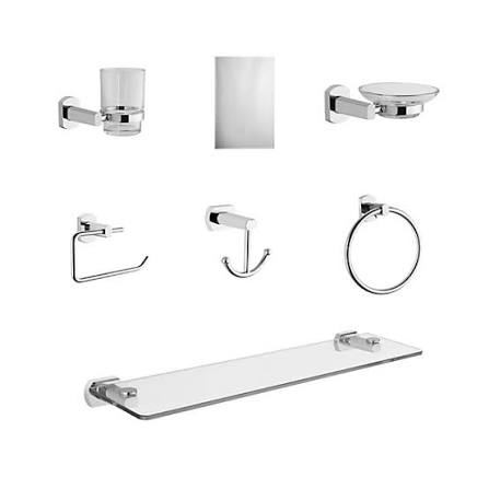 Chrome plated bathroom accessories for hotel guest rooms