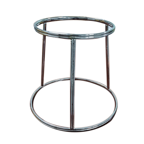 Chrome plated floor stand for hotel lobby displays