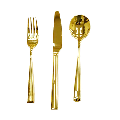 24K gold plated dining cutlery for high end banquets
