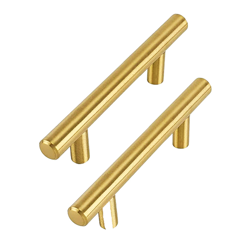 Gold plated door handle hardware