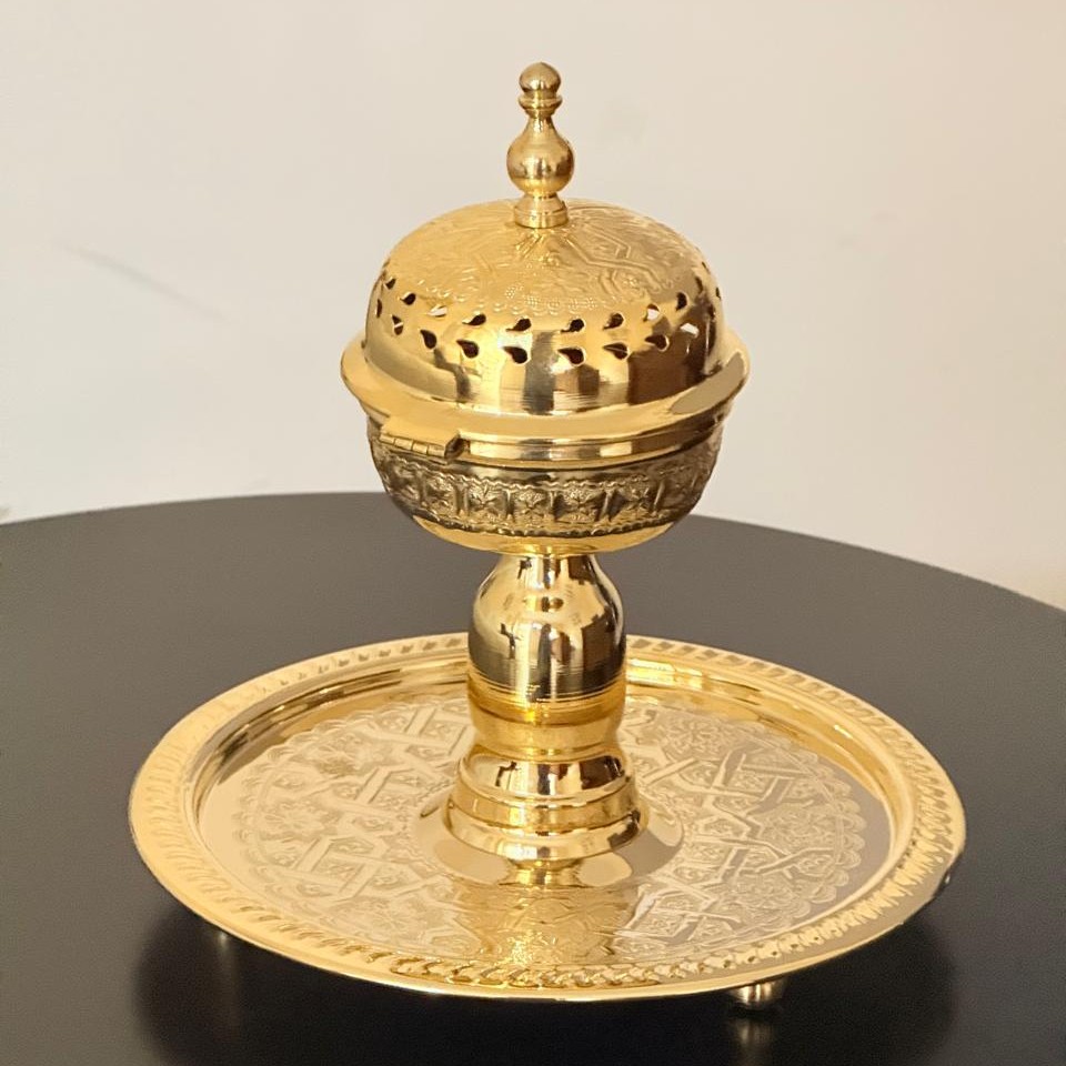 24K Gold Plated oud incese burner