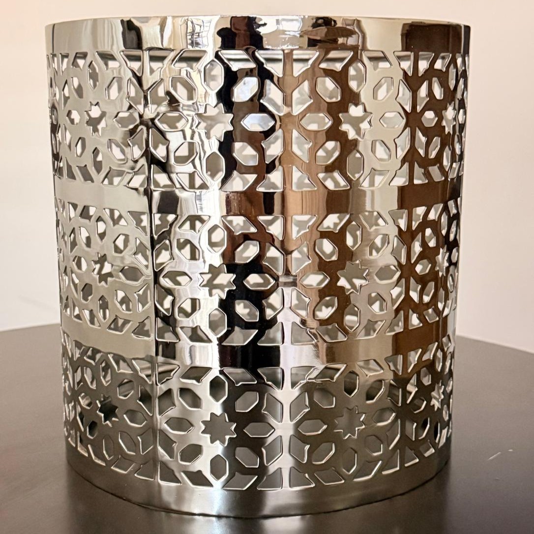 Precision Nickel Plated arabic candle holder