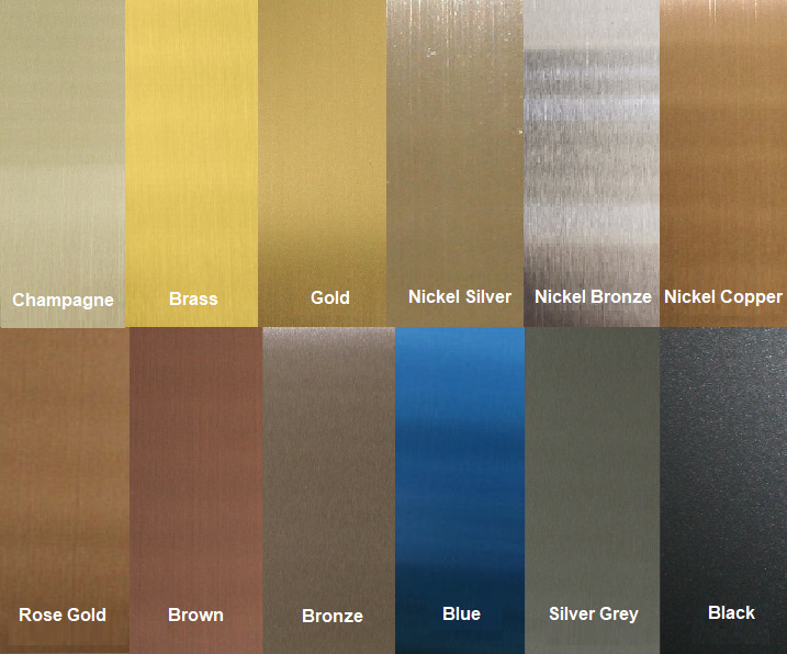 Vibrant PVD coating metallic color shades created in Sharjah UAE