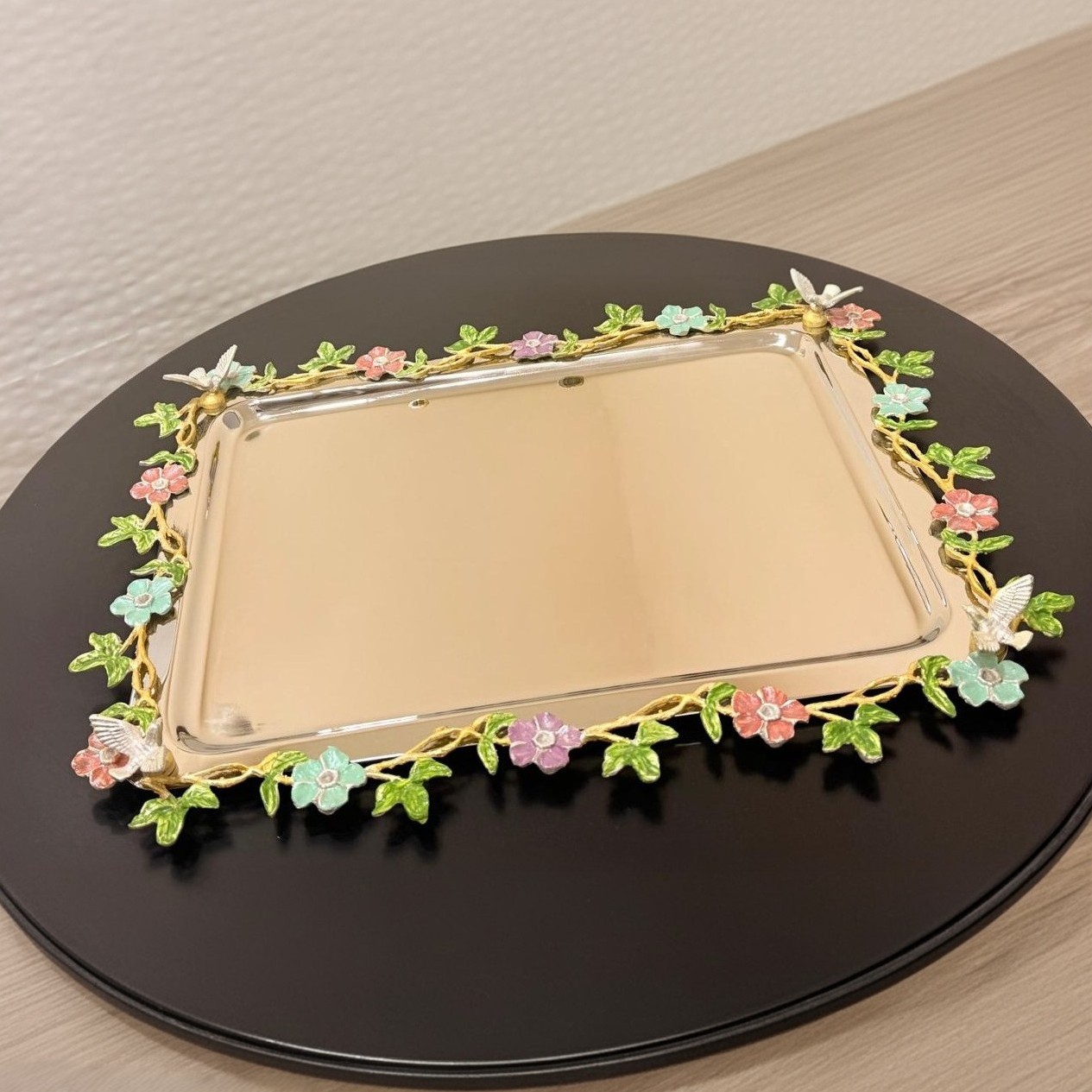 Chrome and Silver Plated serving tray